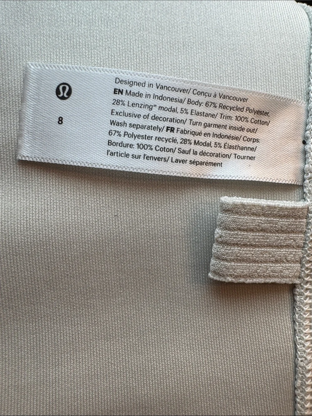 lululemon athletica Ribbed Scoop Crop Tank - Cream